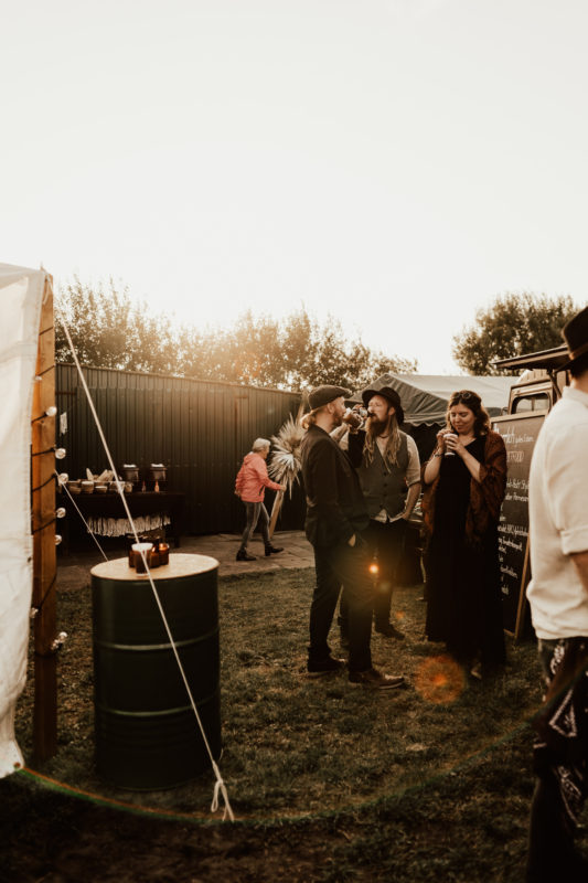A boho festival wedding in Borkum Germany with Harry Potter theme and food truck